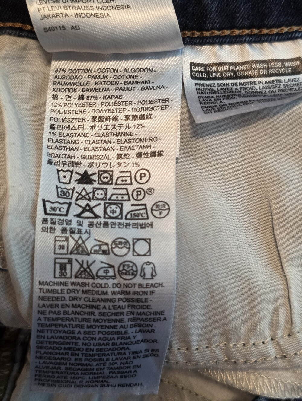Levi's 711 Skinny Jeans Women's Size 31X32 Dark Wash - Picture 6 of 16